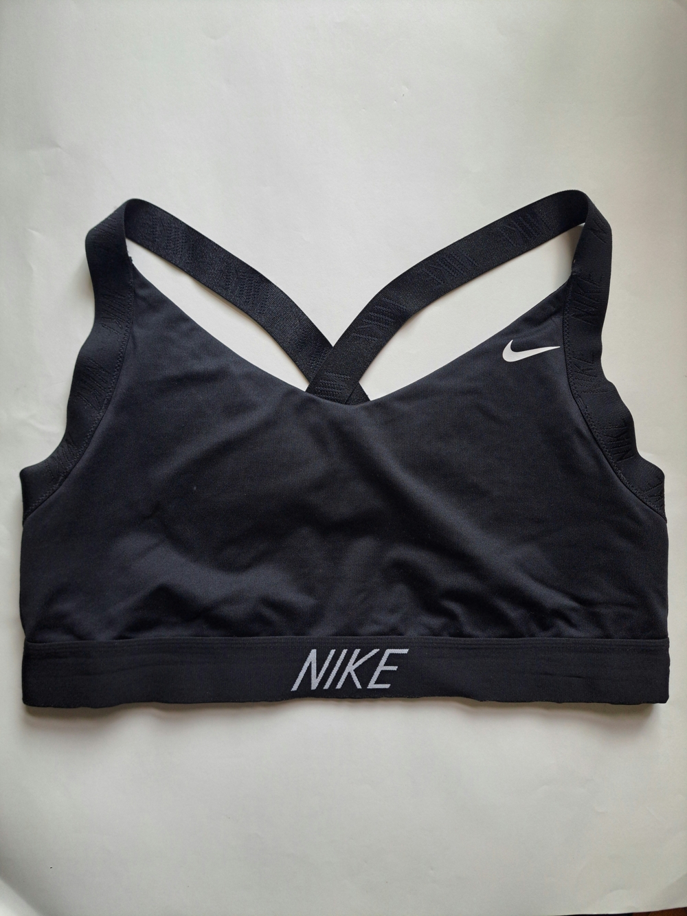 Nike Black Dri-FIT Sports Bra | Women's XL | Medium Support | Cross Back Workout